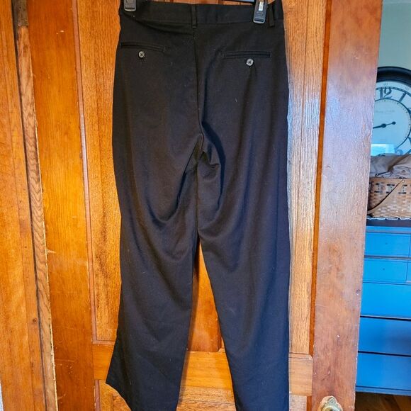 Van Heusen Black Dress Slacks Boys 16R Flat Front Stretch School Uniform Pants - Picture 2 of 14